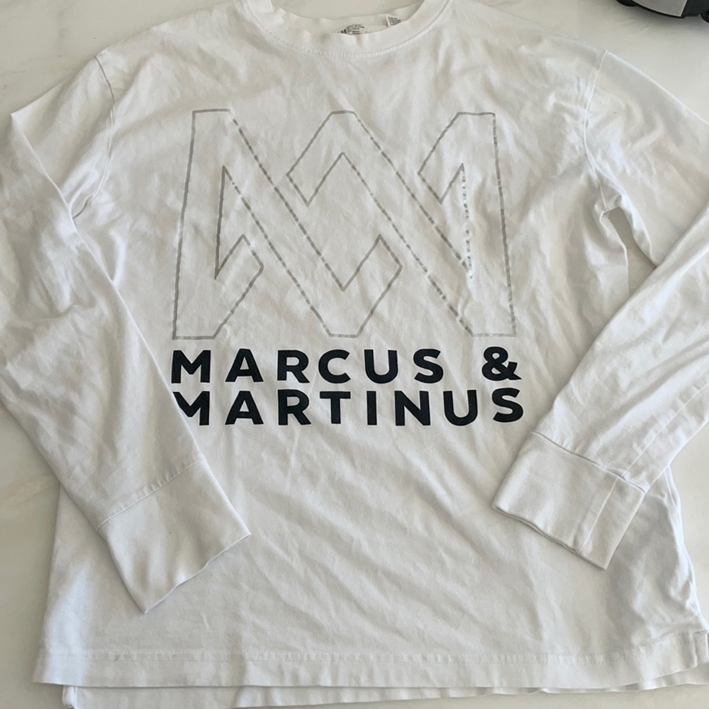 H&M Boys White Tee-Size 14